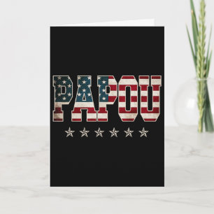Weihnachten Papou Vatertag Amerikanische Flagge 4. Karte