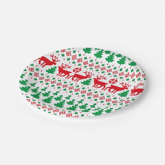 Weihnachten Pappteller (Schrägansicht)