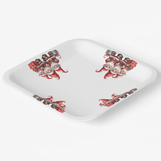 Weihnachten Pappteller (Gewinkelt)