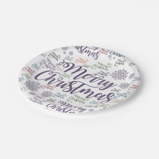 Weihnachten Pappteller (Schrägansicht)