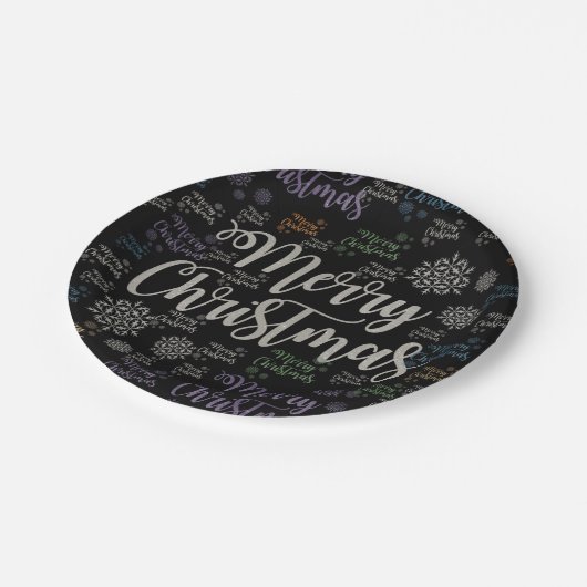 Weihnachten Pappteller (Schrägansicht)