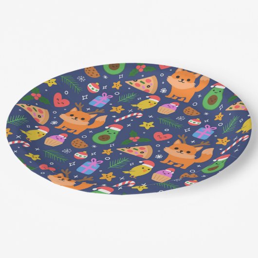 Weihnachten Pappteller (Schrägansicht)