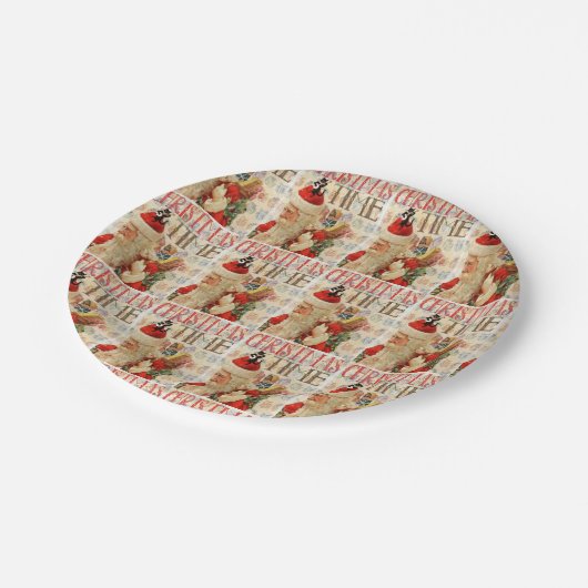 Weihnachten Pappteller (Schrägansicht)