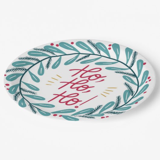 Weihnachten Pappteller (Schrägansicht)