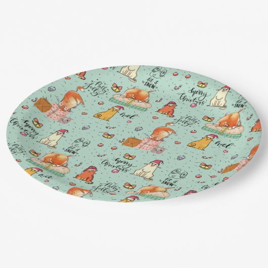 Weihnachten Pappteller (Schrägansicht)