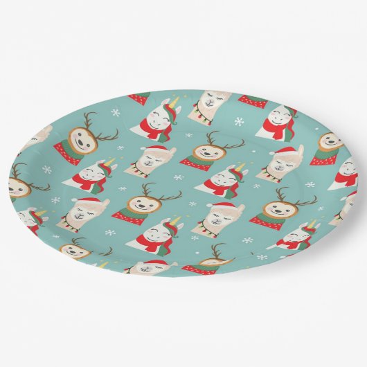 Weihnachten Pappteller (Schrägansicht)