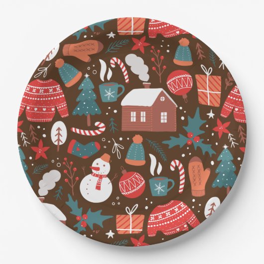 Weihnachten Pappteller (Vorderseite)