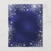 Weihnachten Party Blau silber Glitzer funkeln (Rückseite)