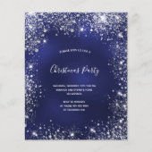 Weihnachten Party Blau silber Glitzer funkeln (Vorderseite)