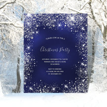 Weihnachten Party Blau silber Glitzer funkeln