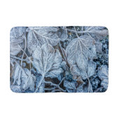 Weihnachten Party Blue Blätter Schnee Urlaub Winte Badematte (Vorderseite)