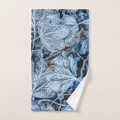 Weihnachten Party Blue Blätter Schnee Urlaub Winte Badhandtuch Set (Handtuch)