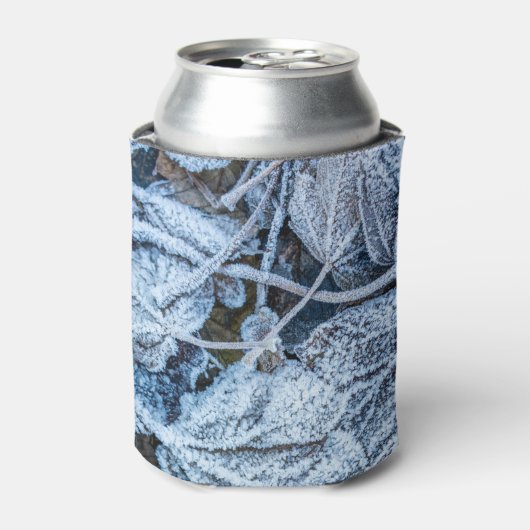 Weihnachten Party Blue Blätter Schnee Urlaub Winte Dosenkühler (Kanne Vorderseite)