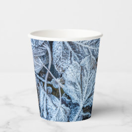 Weihnachten Party Blue Blätter Schnee Urlaub Winte Pappbecher