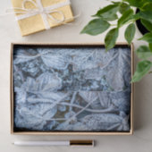 Weihnachten Party Blue Blätter Schnee Urlaub Winte Seidenpapier (Geschenk)