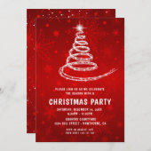 Weihnachten Party der magischen Weihnachtsbaum Ein Einladung (Vorne/Hinten)