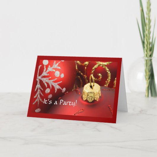 Weihnachten-PARTY EINLADUNG (Vorderseite)