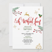 Weihnachten - Party Einladung (Vorderseite)