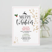 Weihnachten - Party Einladung (Stehend Vorderseite)