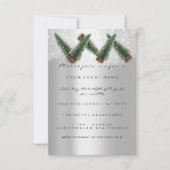 Weihnachten Party Einladung Grau Tree Winte (Vorderseite)