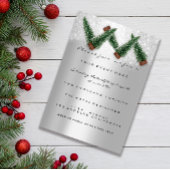 Weihnachten Party Einladung Grau Tree Winte