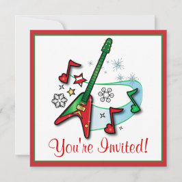 Weihnachten-Party Einladung: Guitar Einladung