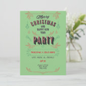 Weihnachten Party Einladung. Personalisieren Einladung (Stehend Vorderseite)