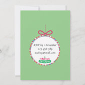 Weihnachten Party Einladung. Personalisieren Einladung (Rückseite)