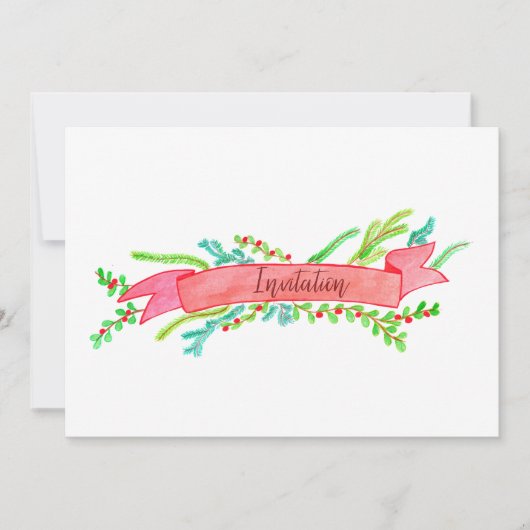 Weihnachten-Party Einladung, Weihnachten Einladung (Vorderseite)