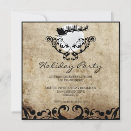 Weihnachten-Party Einladung-Weihnachten und Rentie Einladung