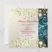 Weihnachten-Party Einladungen, Champagnerbläschen Einladung (Rückseite)