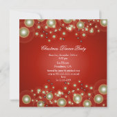 Weihnachten-Party Einladungen, Champagnerbläschen Einladung (Rückseite)