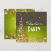 Weihnachten-Party Einladungen, Champagnerbläschen Einladung (Vorne/Hinten)