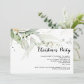 Weihnachten Party Einladungen Moderner Eukalyptus (Stehend Vorderseite)