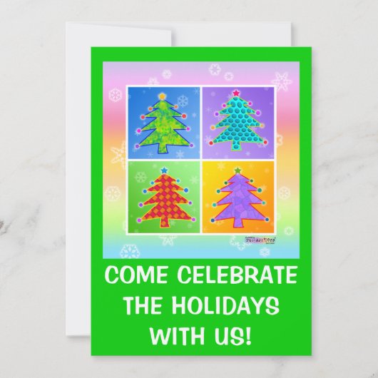 Weihnachten Party Einladungen - Pop Weihnachten To (Vorderseite)