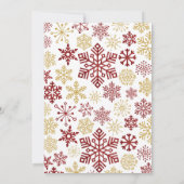 Weihnachten Party Elegante Schneeflocken Einladung (Rückseite)