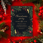 Weihnachten Party Festlicher Urlaub Grüne Botanisc Einladung