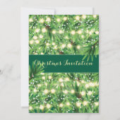 Weihnachten Party Festlicher Urlaub Grüne Einladung (Rückseite)