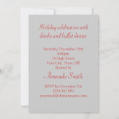 Weihnachten Party Girl Einladung (Rückseite)