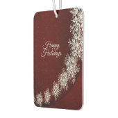 Weihnachten Party Kristallschneeflocken Rot Rustik Autolufterfrischer (Links)