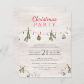 Weihnachten Party Lichter Dekoration Einladung (Vorne/Hinten)