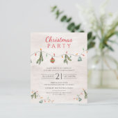Weihnachten Party Lichter Dekoration Einladung (Stehend Vorderseite)