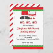 Weihnachten Party Merry Feet Santa & Mrs. Einladung (Vorne/Hinten)