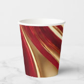 Weihnachten Party-Neujahr Party- Rot und Gold- Pappbecher (Vorderseite)