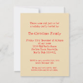 Weihnachten Party Rentiere kommen in Einladung (Rückseite)