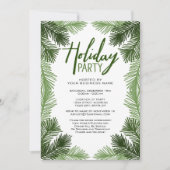 Weihnachten Party Rustikale Branchentour Einladung (Vorderseite)