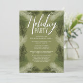 Weihnachten Party Rustikale Kiefernbäume Einladung (Stehend Vorderseite)