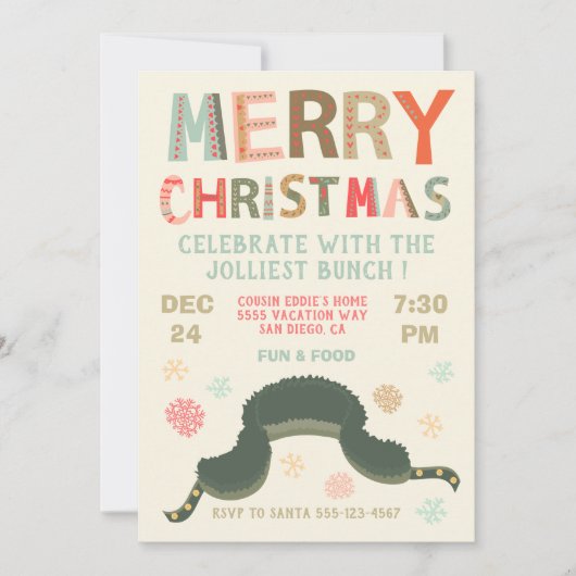 Weihnachten Party Urlaub Eddie's Hat Holiday Party Einladung (Vorderseite)