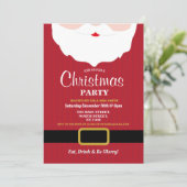 Weihnachten Party Xmas Einladung (Stehend Vorderseite)