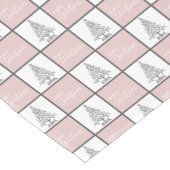 Weihnachten Pastel Pink Moderne Elegantes Muster Kurzer Tischläufer (Ecke)